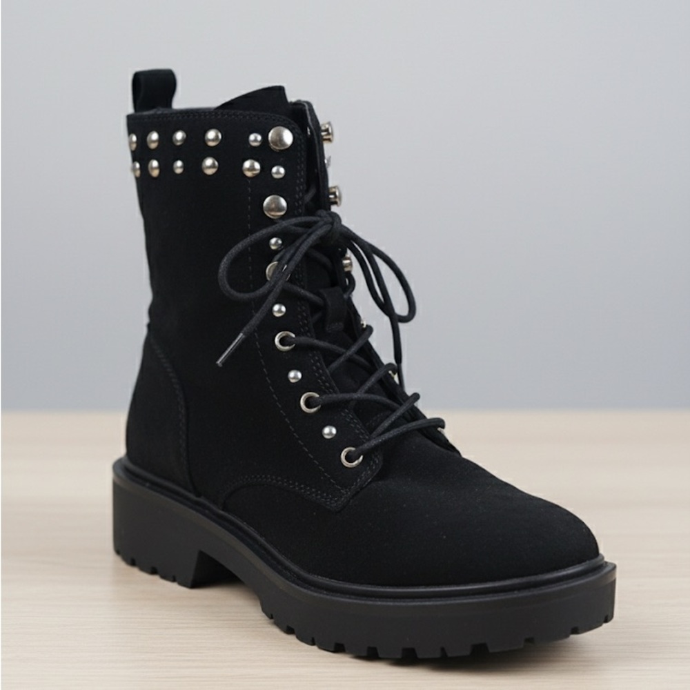 Guess Studded Black Combat Boots